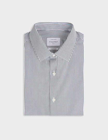 Chemise ajustée rayée verte
