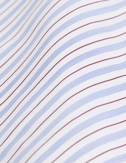 Chemise ajustée rayée bleue