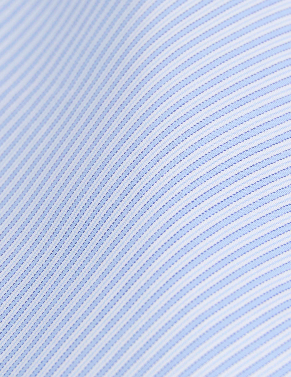 Semi-fitted light blue striped shirt - Poplin - Figaret Collar