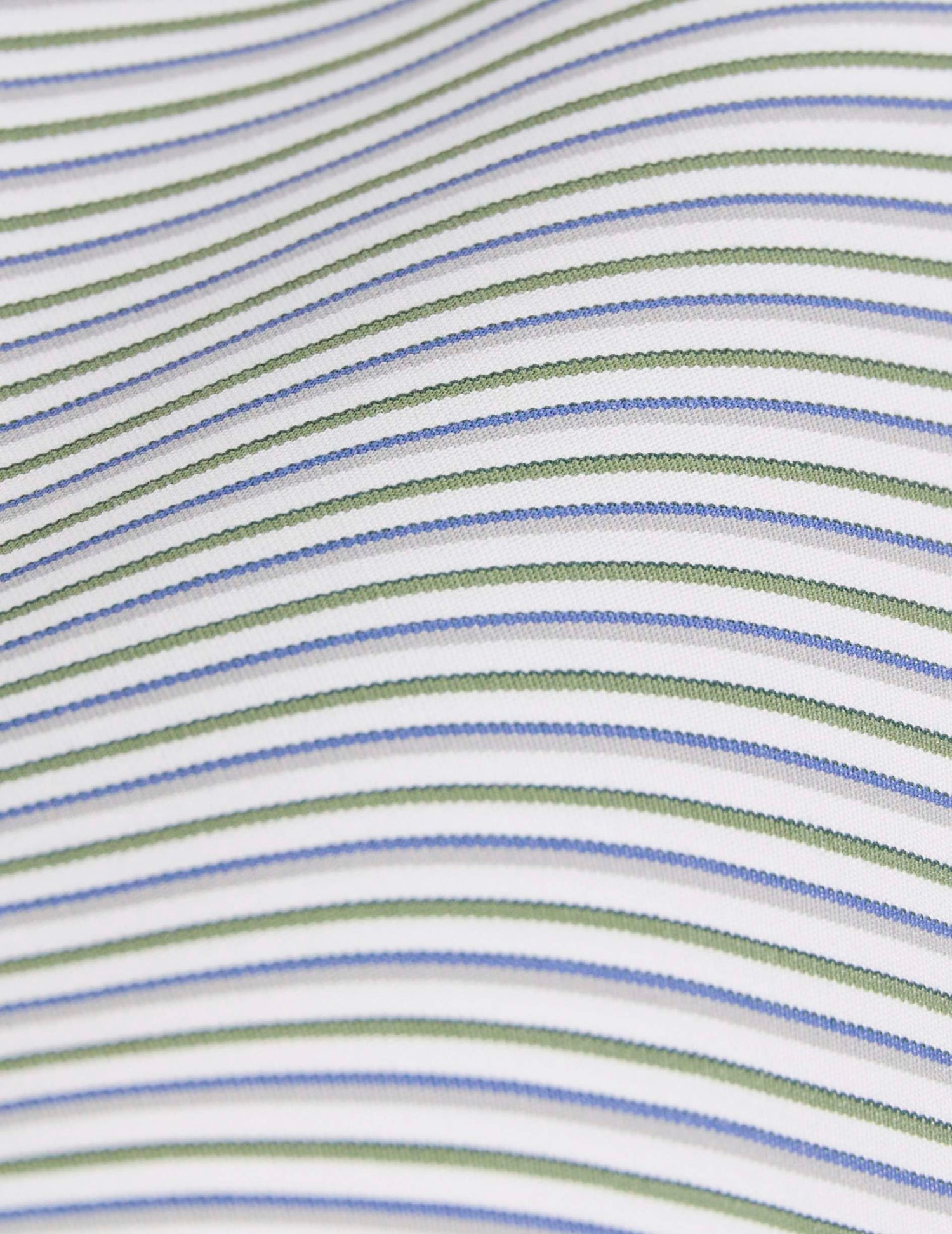 Chemise semi-ajustée rayée verte - Popeline - Col Figaret#2