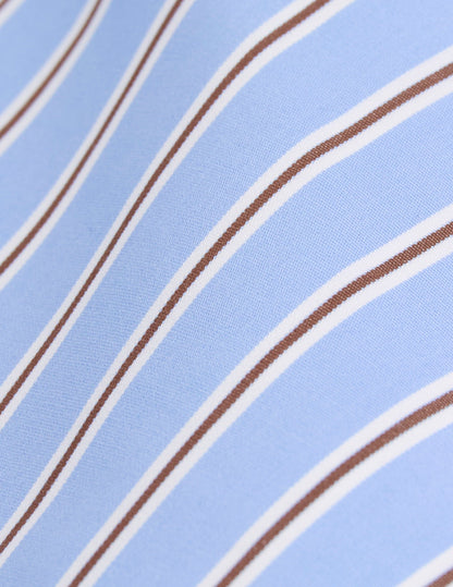 Chemise semi-ajustée  bleue rayée