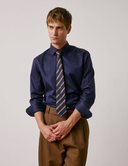 Chemise semi-ajustée Prestige bleu marine