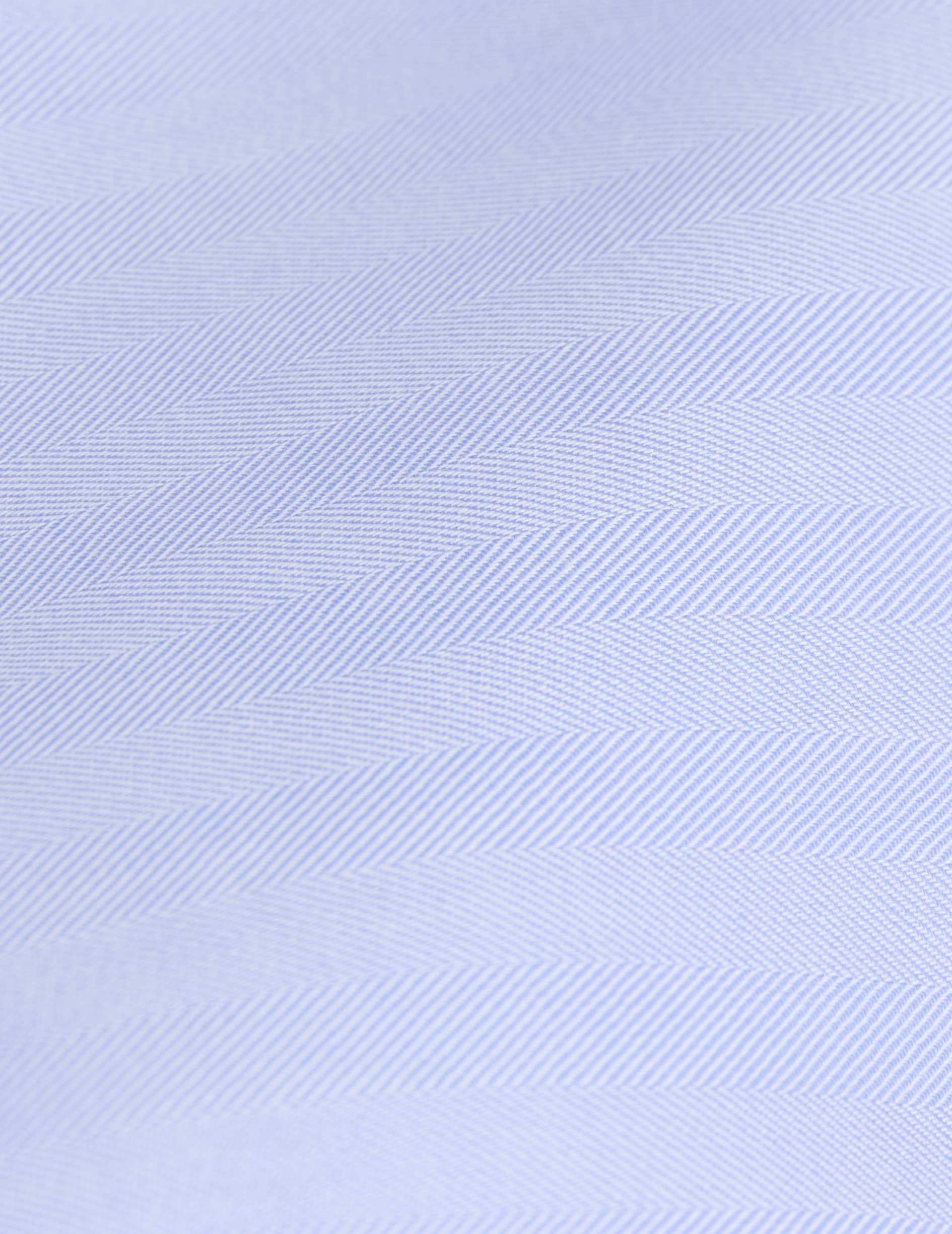 Chemise classique bleue - Chevron - Col Figaret
