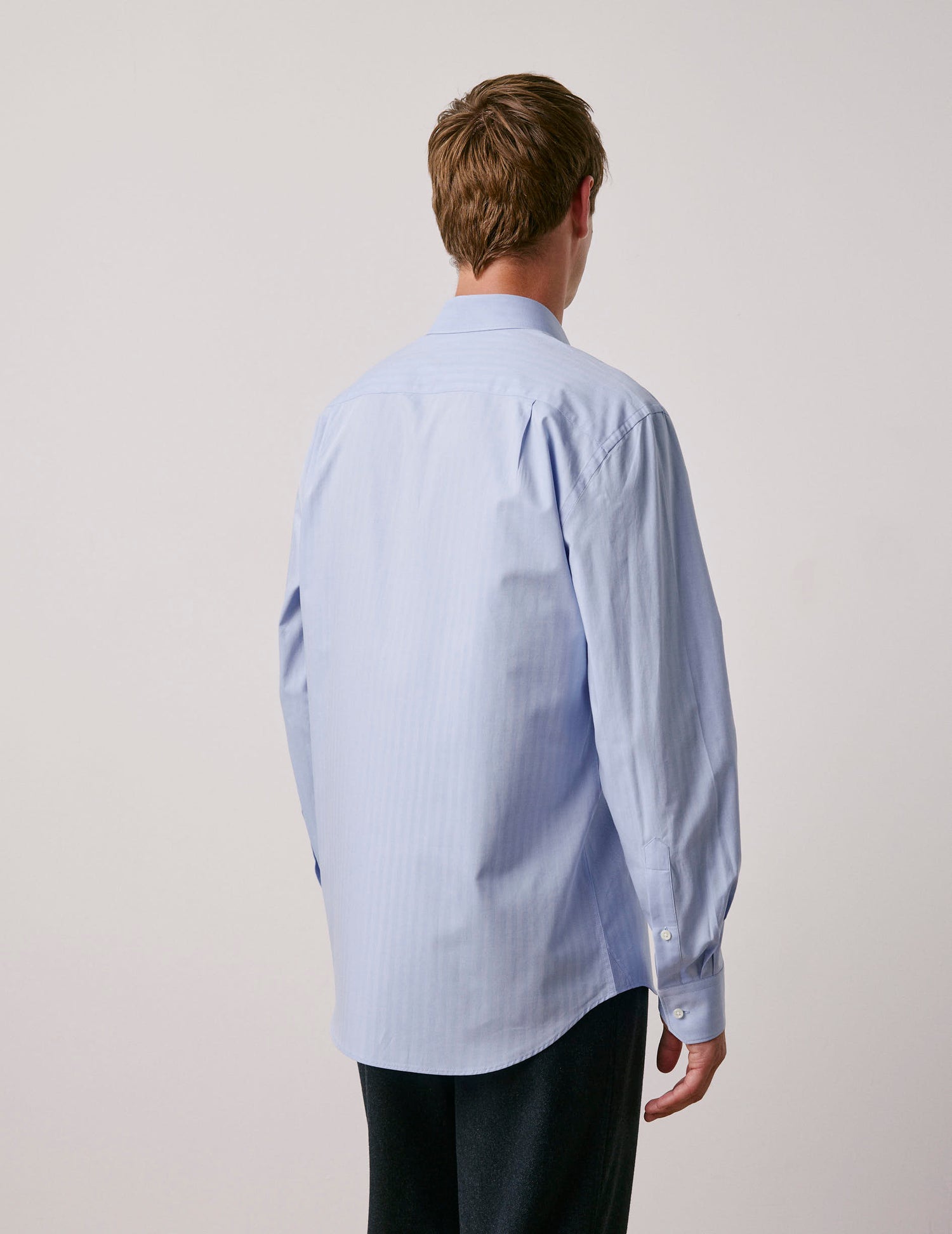 Chemise classique bleue - Chevron - Col Figaret#3