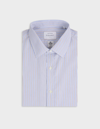 Chemise classique rayée marron