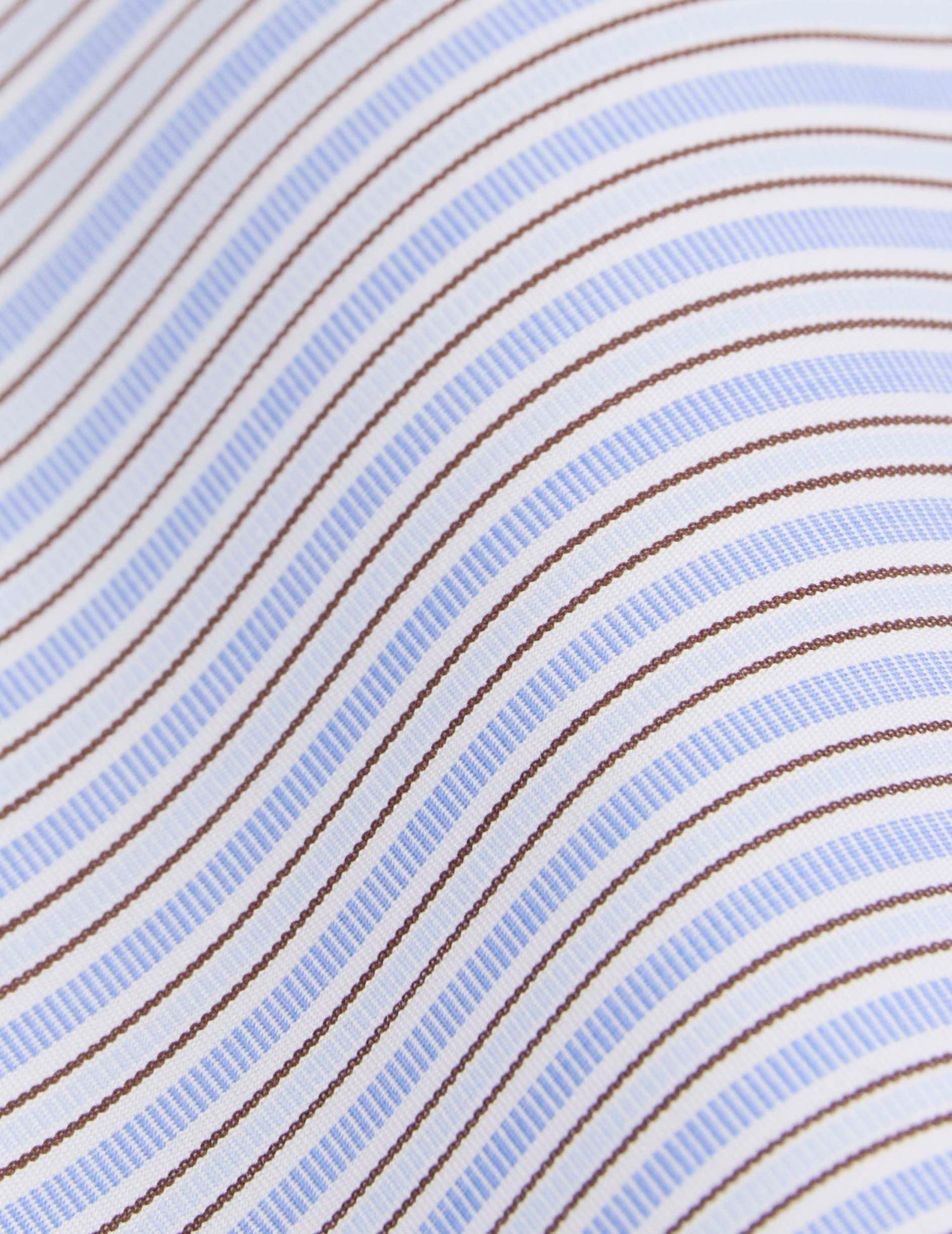 Chemise classique rayée marron - Fil-à-fil - Col Figaret#2