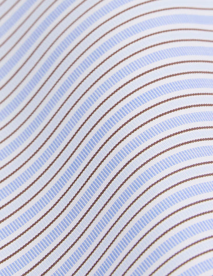 Chemise classique rayée marron