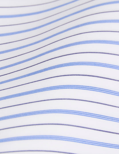 Chemise classique rayée bleue