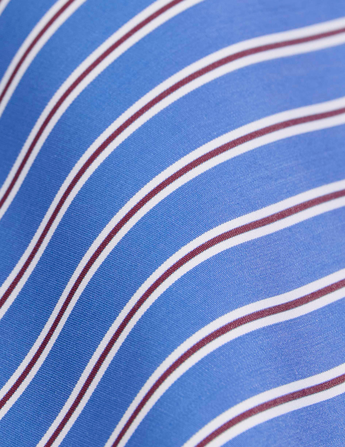 Chemise classique rayée bleue - Popeline - Col Figaret