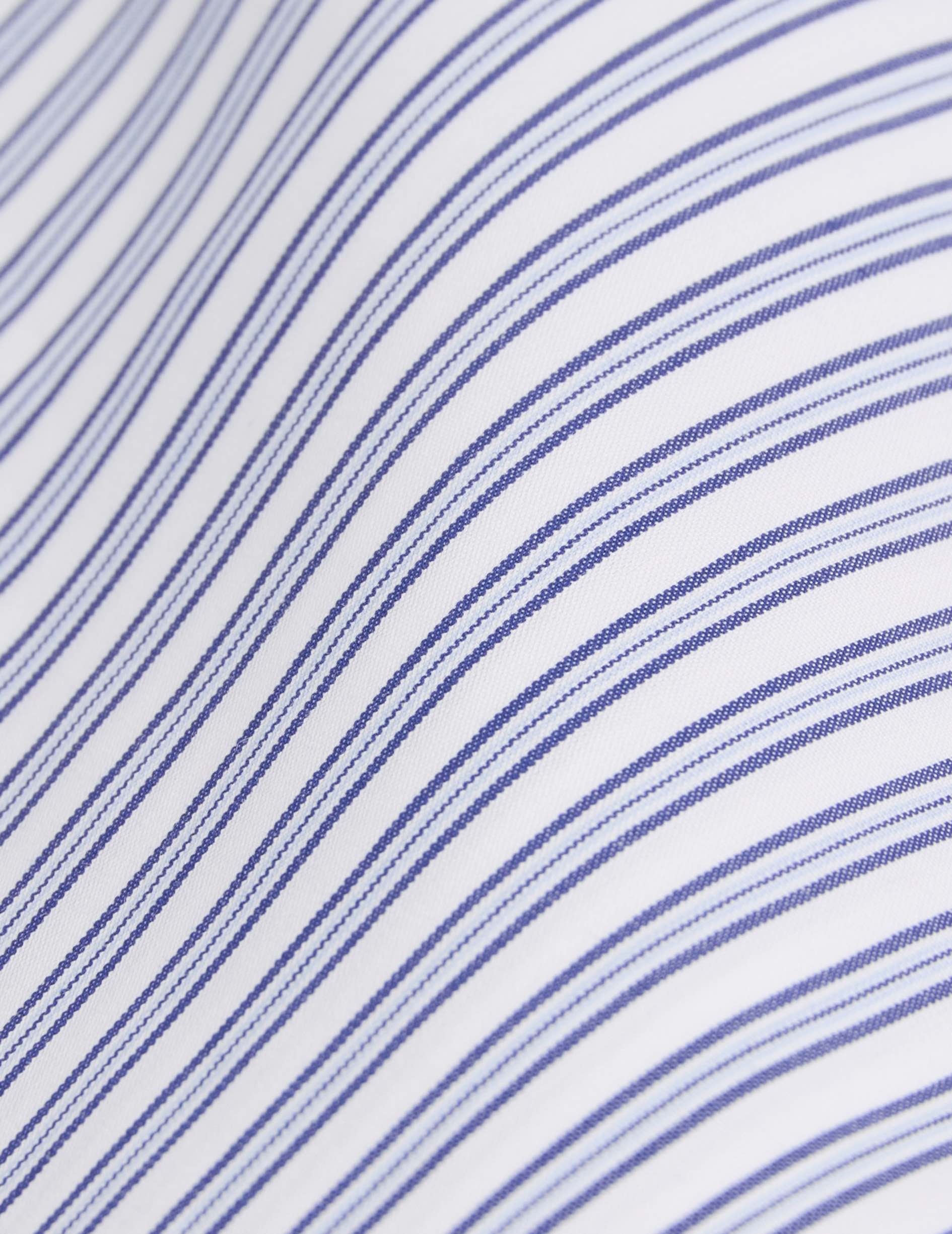 Fitted blue striped shirt - Poplin - END Collar