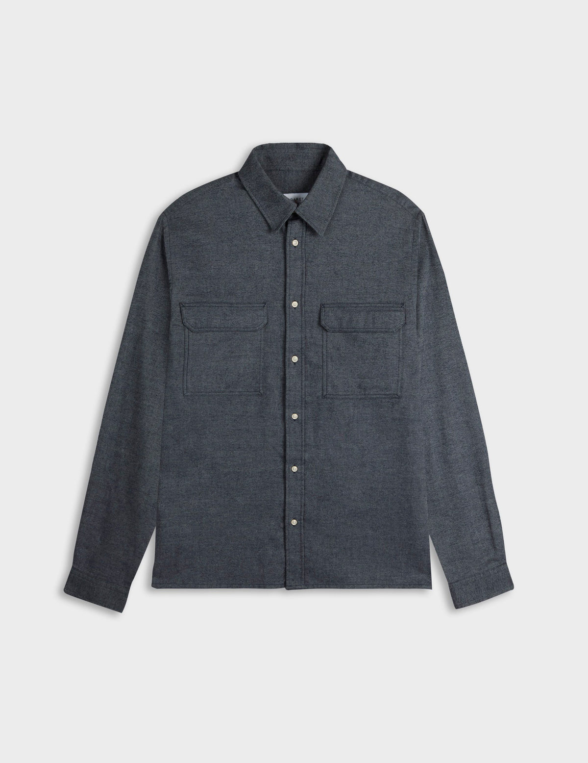 Chemise Florian en flanelle grise - Flanelle - Col Français#3