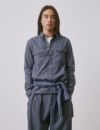 Chemise Florian en flanelle grise