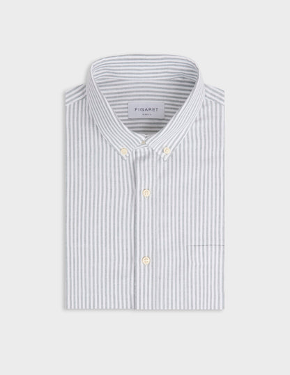 Chemise Gabriel rayée verte