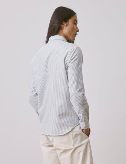 Chemise Gabriel rayée verte