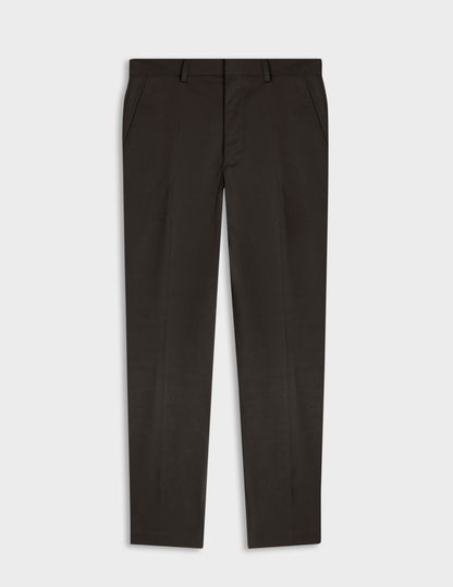 Brown cotton twill Geofrey chinos