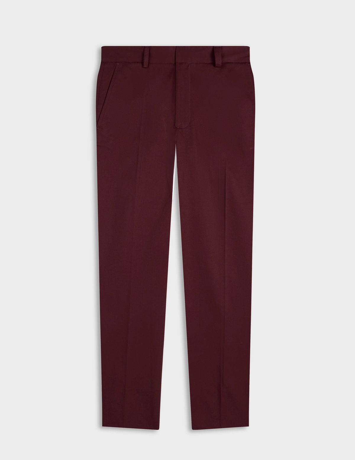 Chino Geofrey en twill de coton bordeaux