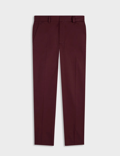 Chino Geofrey en twill de coton bordeaux