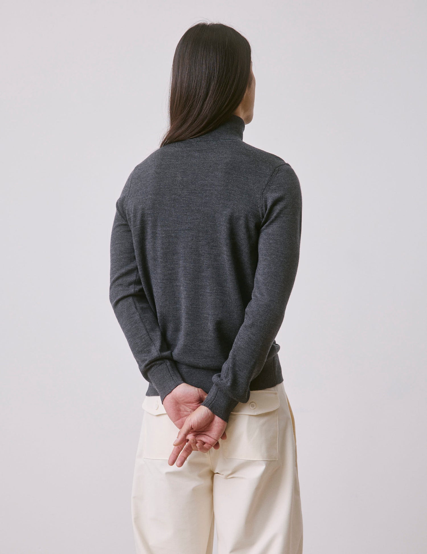Pull Giovani en laine mérinos gris