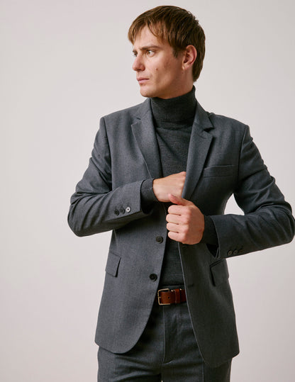 Veste de costume Gordon en laine vierge grise