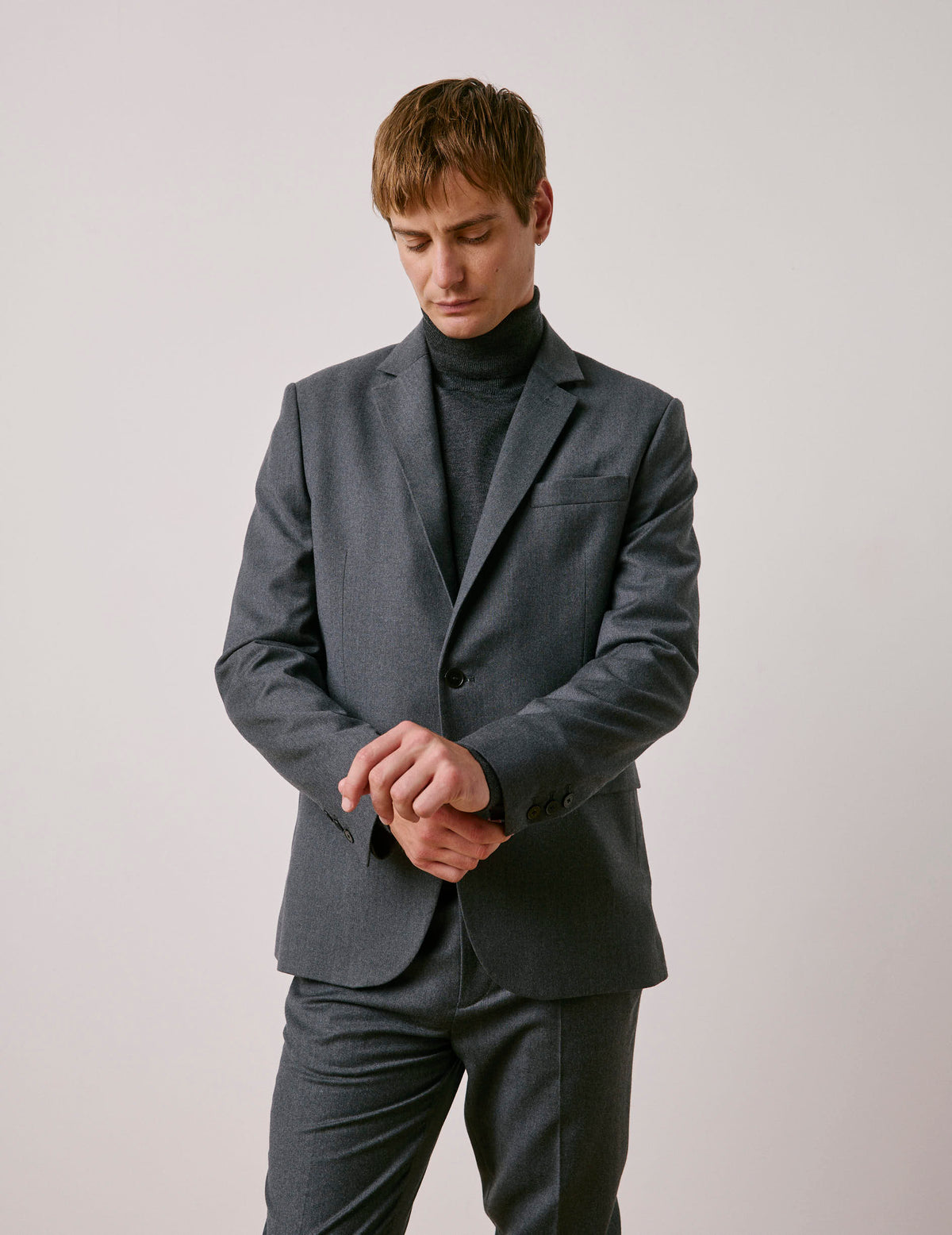 Veste de costume Gordon en laine vierge grise