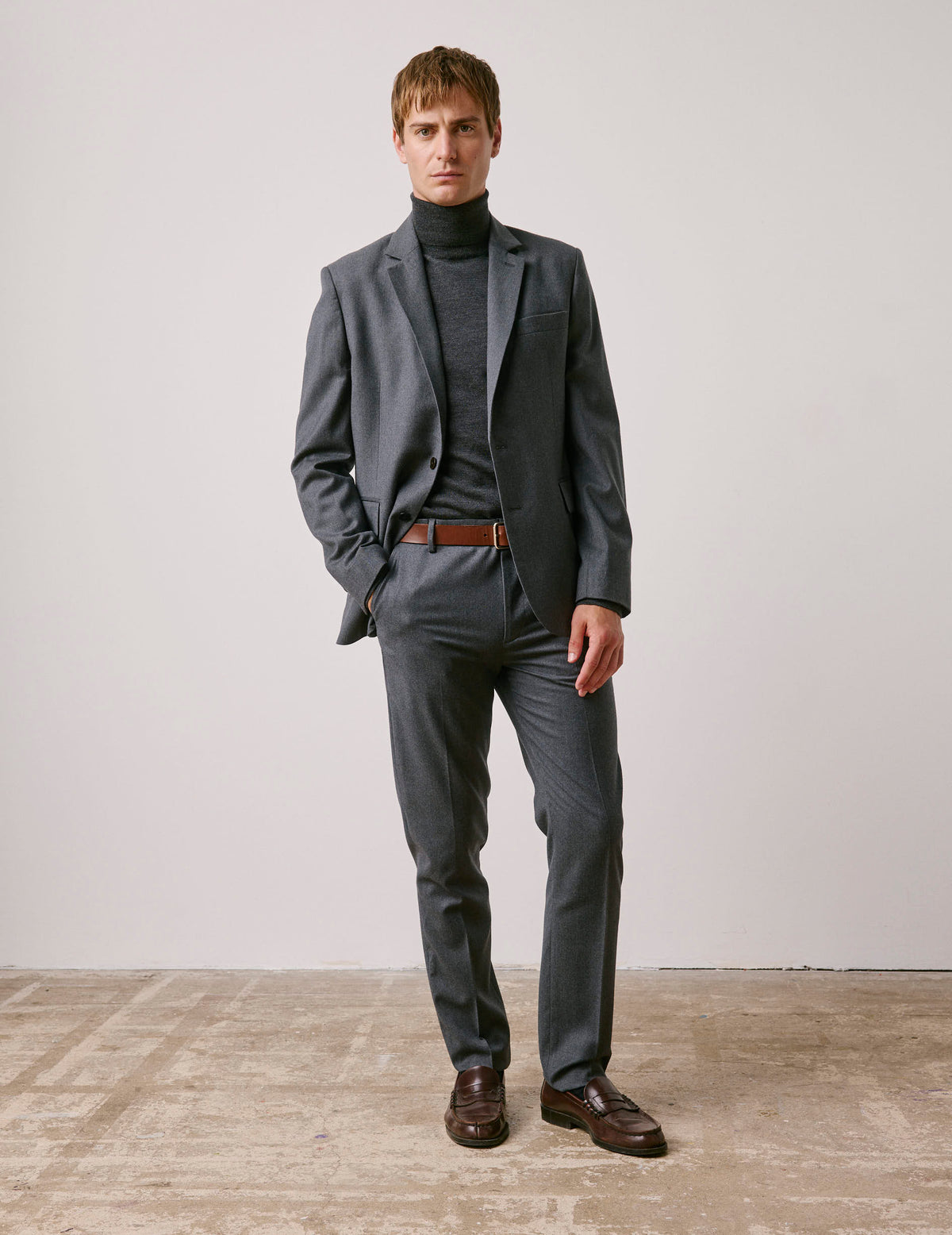 Veste de costume Gordon en laine vierge grise