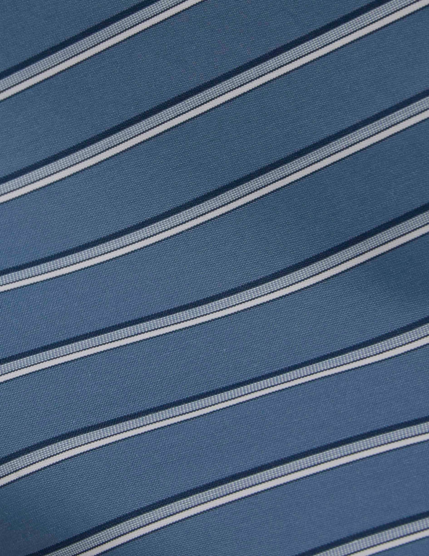 Blue striped Greta shirt - Poplin - Victorian Collar#2