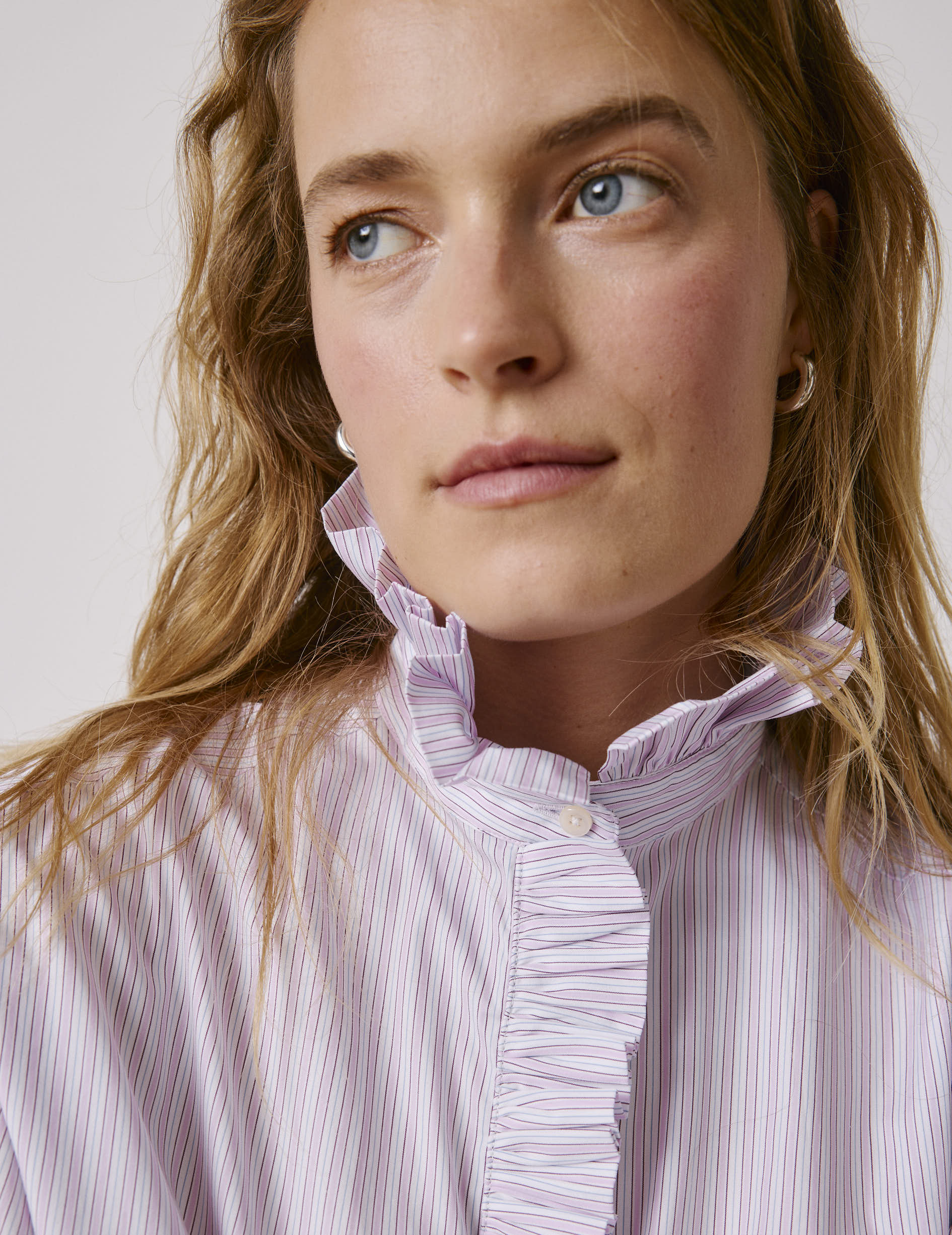 Chemise Greta rayée rose