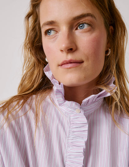 Chemise Greta rayée rose