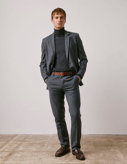Pantalon de costume Greyson en laine vierge grise