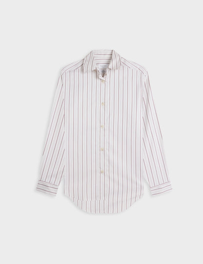 Chemise Hannah rayée bordeaux