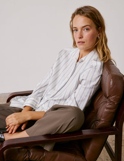 Chemise Hannah rayée bleu clair