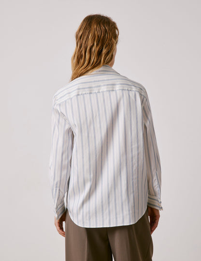 Chemise Hannah rayée bleu clair