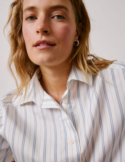 Chemise Hannah rayée bleu clair