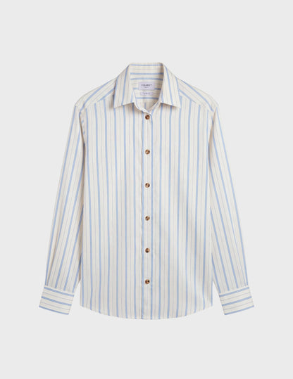Chemise Hannah rayée bleu clair