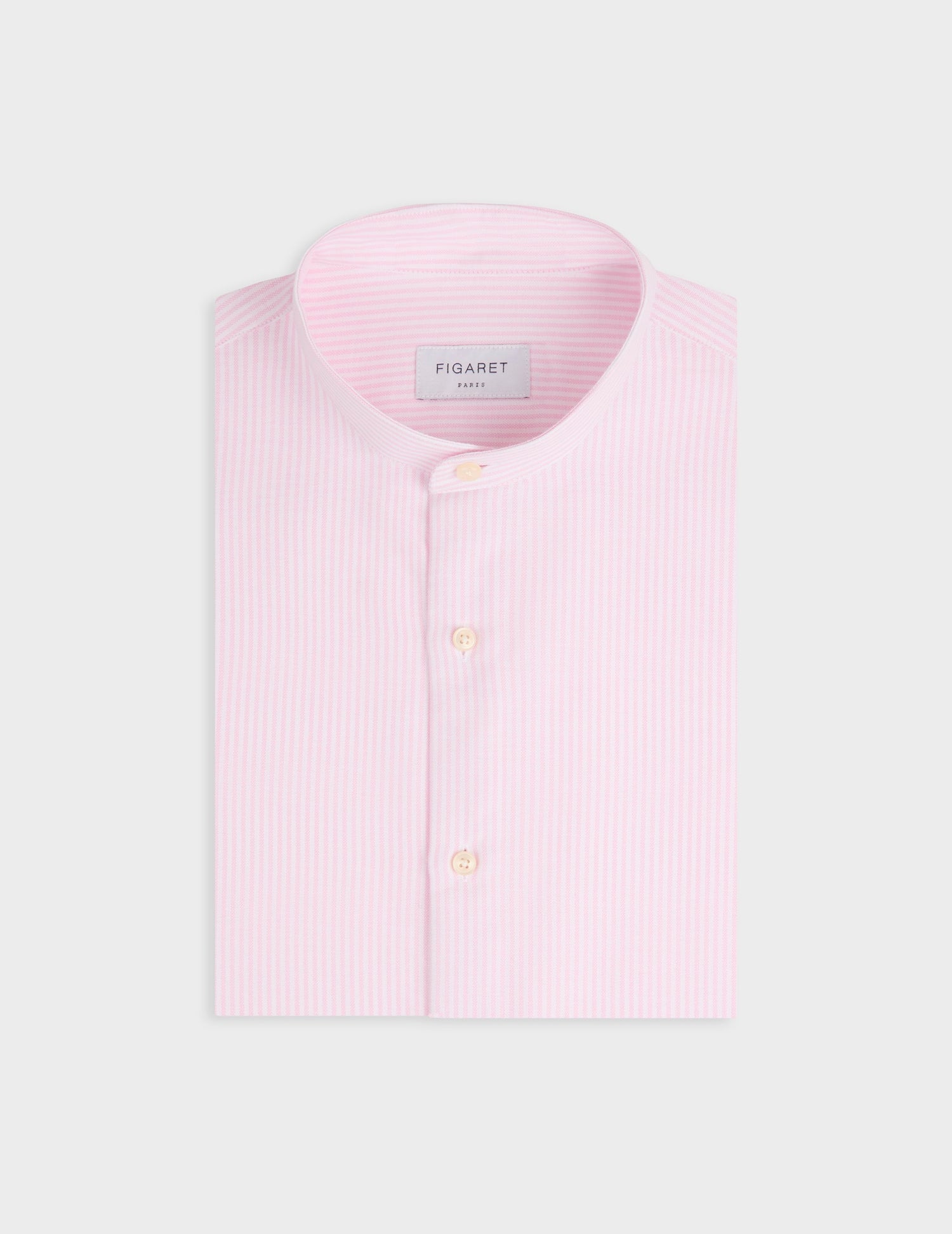 Pink striped Herwin shirt - Oxford - Officer Collar#3