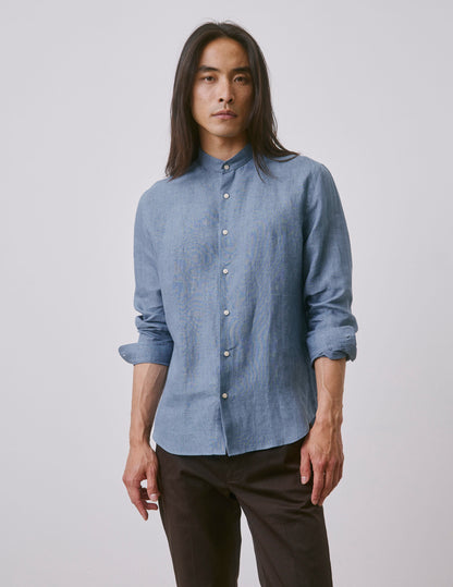 Blue linen Herwin shirt