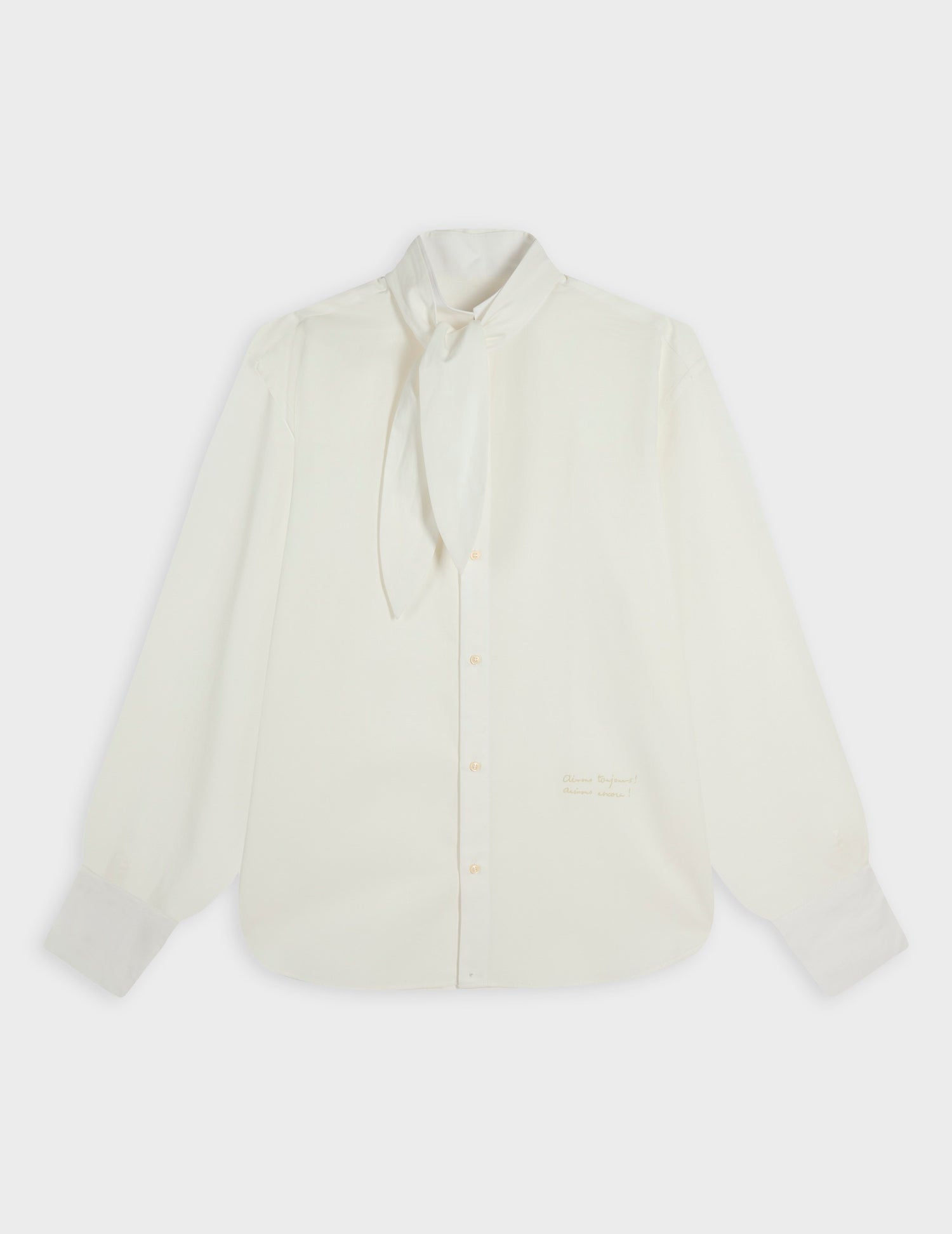 Unisex Victor ecru shirt - Lyocell - Lavallière Collar#5