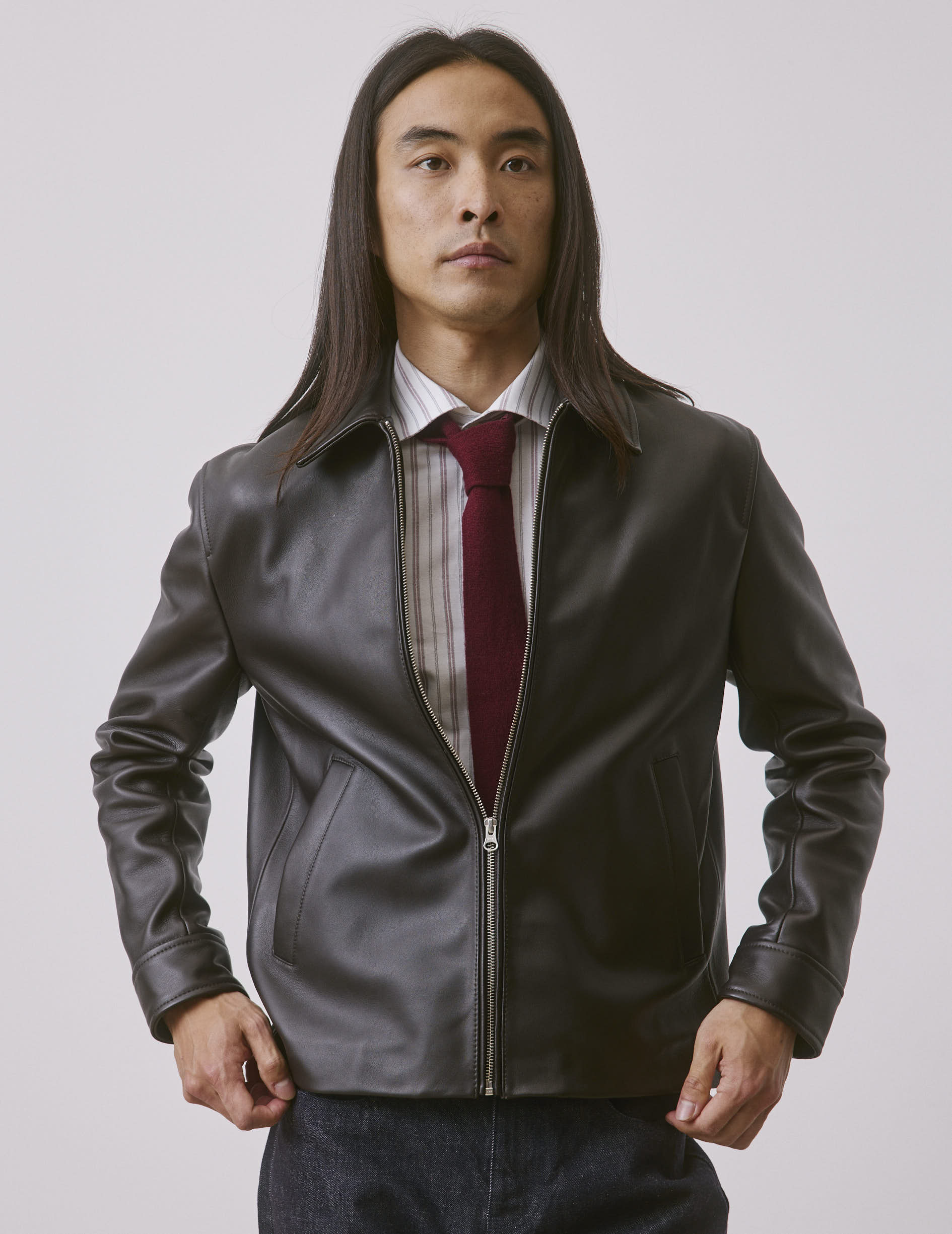 Brown leather Hunter jacket