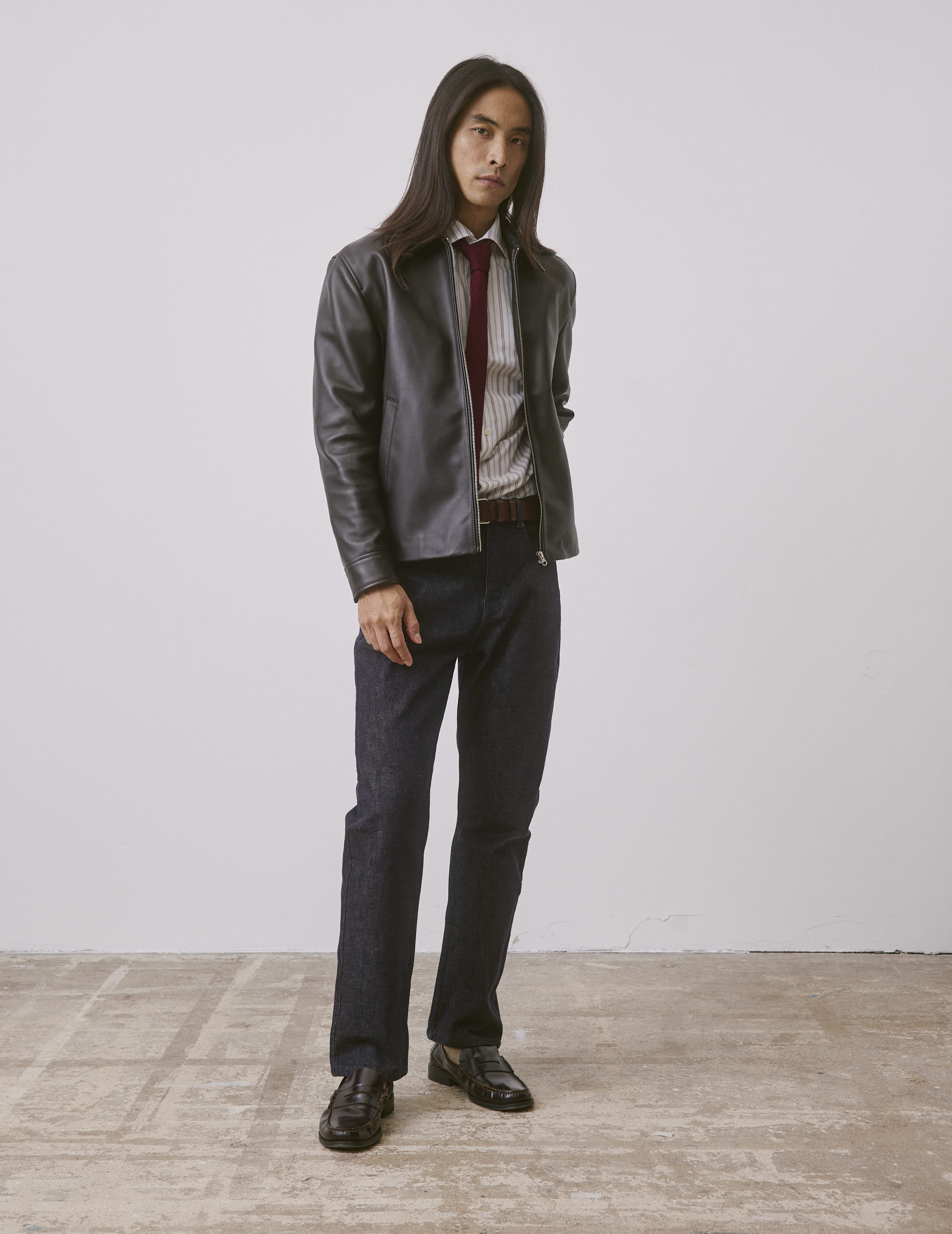 Brown leather Hunter jacket