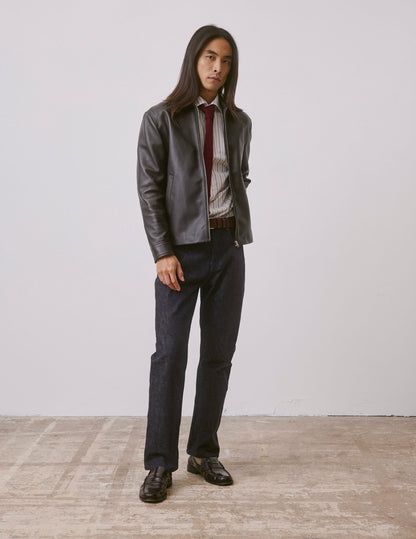 Brown leather Hunter jacket