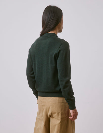 Pull Ilian en laine mérinos kaki