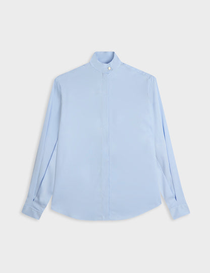 Chemise Innaée en lyocell bleu clair