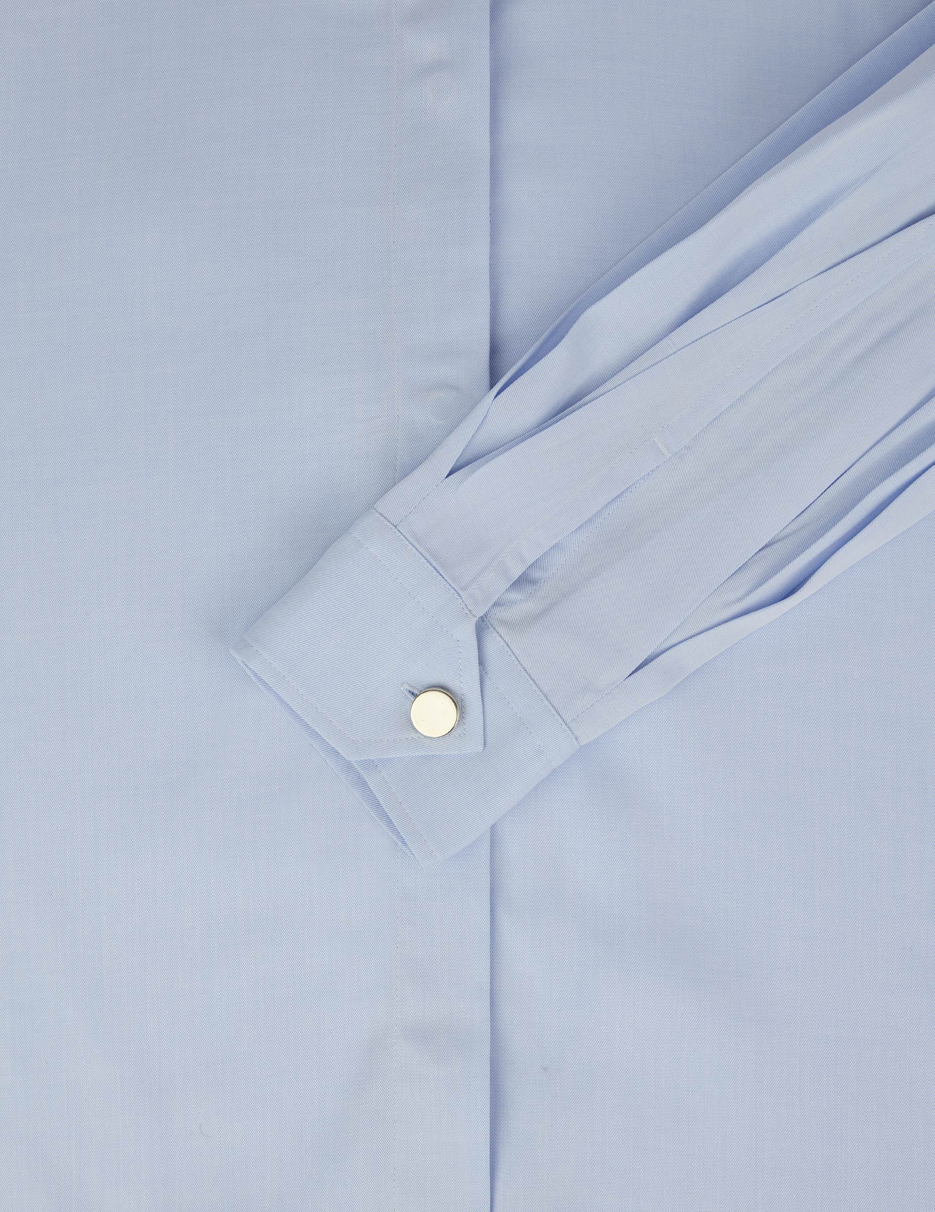 Chemise Innaée en lyocell bleu clair - Lyocell - Col Droit montant pointe