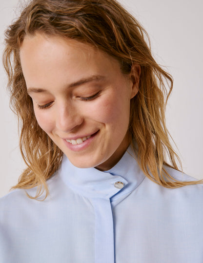 Chemise Innaée en lyocell bleu clair