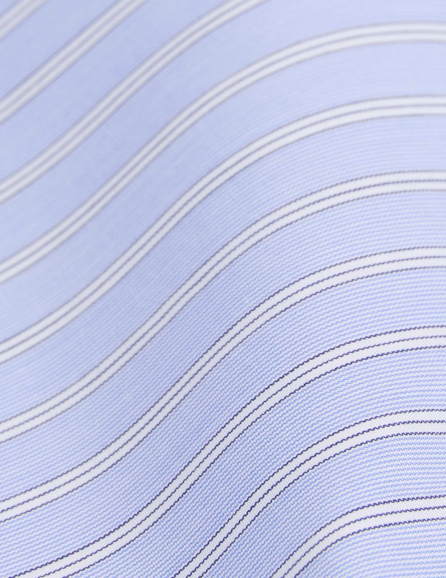 Semi-fitted blue striped shirt - Poplin - Reverse Collar#2