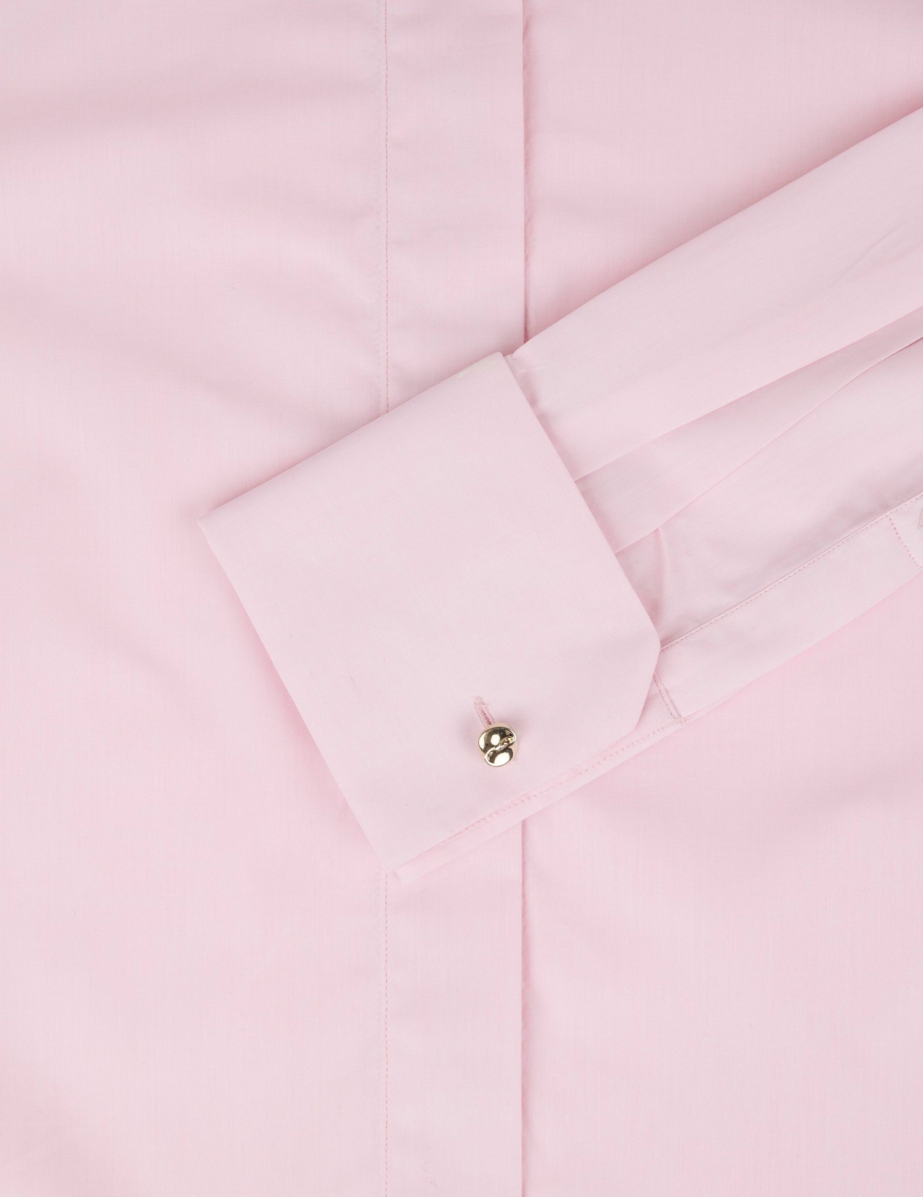 Light pink hidden placket Irisa shirt - Poplin - Long Collar - Musketeers Cuffs