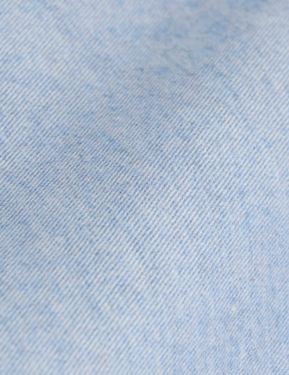 Chemise Irwin en flanelle et cachemire bleu clair