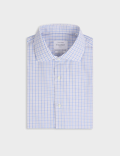 Chemise classique rayée bleue