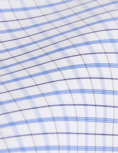 Chemise classique rayée bleue