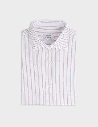Chemise classique rayée rouge